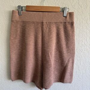 Free People Beach Knit Shorts in Tan